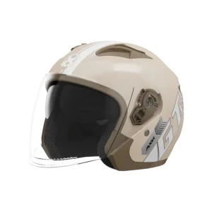 Superfasty New Premium ABS Motorcycle Open Face Helmet Double Lens Open Face Motorcycle and Electric Scooter Helmet All Seasons