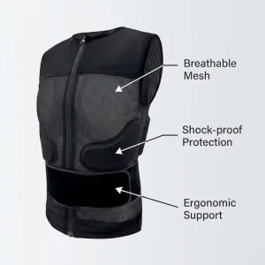 TEMPUS VEST 1 Motorcycle Chest Back Protector Vest for Cycling All Seasons Shock Absorbing Polyurethane Foam Unisex Adult Child