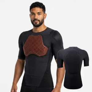 TEMPUS VEST 3 Honeycomb Padded Compression Tops Breathable Contact Sports Protective Short Sleeve Men Crash Shirts