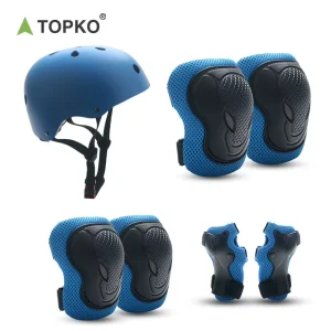 TOPKO Children’s Protective Equipment Set Helmet Elbow Knee Pads Palm Protection Kids Sports Protective Gear Helmet Set
