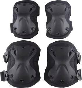 Tactical Combat Knee and Elbow Protection Pads Set Is Suitable for Outdoor CS Ammunition Games Bicycle Skating Safety Equipment
