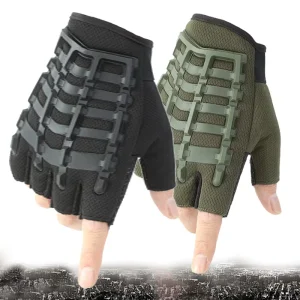 Tactical Half Finger Gloves Outdoor Non Slip Bike Motorcycle Gloves for Men