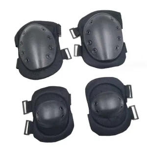 Tactical Knee and Elbow Protection Set Four Piece Set of Protective Gear for Mountain Climbing and Cycling Activities