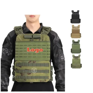 Tactical Vest Breathable Molle Plate Carrier Nylon PVC Multi-functional Training Security Vest
