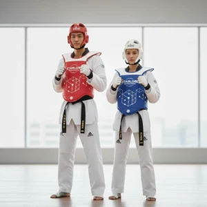 Taekwondo Electronic Protector Set High Sensitivity Body Chest Guard PSS System for Training & Competition