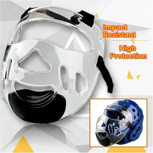 Taekwondo Face Shield Transparent Full Face Protective Gear for Martial Arts Karate Sanda Kickboxing Training