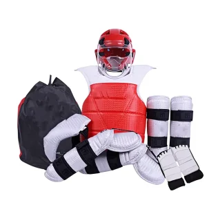 Taekwondo Protective Gear Thickened Lengthened Arm Guards Training Full Set Unisex Children Adults Sparring 5-8 Piece Set