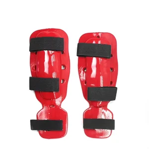 Taekwondo Shin Instep Guard Comfortable Eco Friendly Breathable Training Equipment Durable Red Martial Arts Shin Guard China