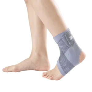Thin Breathable Ankle Support Sleeve with Silicone Pads Adjustable Strap Compression Ankle Brace for Sports