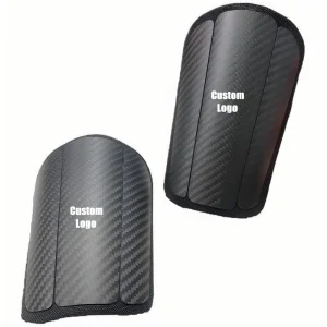 Three-Piece Lightweight Carbon Fiber Soccer Shin Guard Flexible 3pcs Shin Pad with Custom Logo