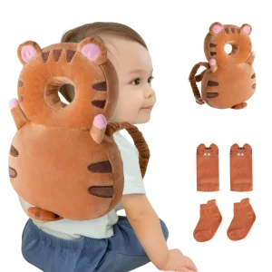 Toddler Baby Head Protector Backpack for Toddler Walker with Knee Pads and Anti Slip Socks
