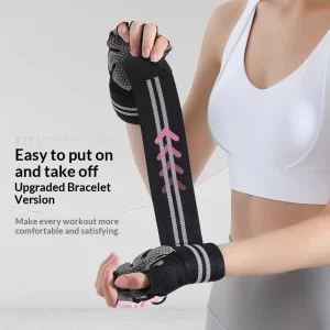 Training Nylon Wrist Guard Non slip Breathable Half finger Gloves Protective for Equipment based Fitness Body Shaping Cycling