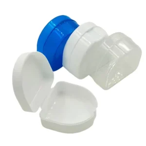 Transparent Blue Retainer Aligner Box Orthodontic Mouth Guard Container Retainer Storage Box