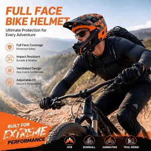 Trendy Designs MTB Helmet Adult Full Face Helmet Bike CE EN1078 Safety Tested Durable Shell Anti Collision MTB Riding Gear