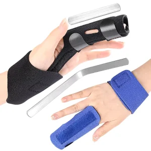 Two Finger Fixed Aluminum and Plastic Adjustable Finger Support Guard with OK Cloth Wrist Protection