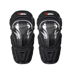 Two-Piece Hard Shell Motorcycle Riding Knee Pads Long Locomotive Safety Protective Gear