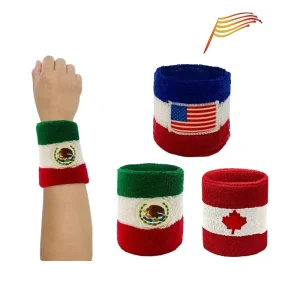 USA Mexico for World Cup Sports Wristbands Absorbs Sweat for Summer Running Fitness Basketball Football Events Sports