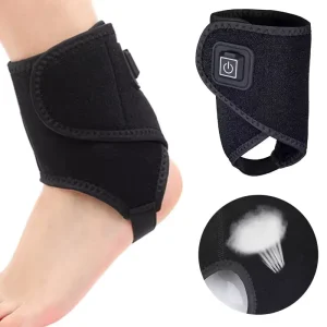 USB 5V 2A Electric Heated Ankle Brace with Neoprene Material for Wrist Pain Relief 3-Level Temperature Control