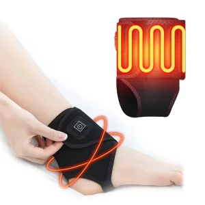 USB Heated Ankle Support Wrap Adjustable 3 Level Heated Ankle Brace for Arthritis Strain and Fatigue