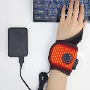 USB Heated Wrist Support Electric Physiotherapy Heating with Acupuncture Warm Compress Heating Guard