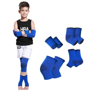 Ultra Lightweight Breathable Children’s Knee Elbow Pads Set for Sports Anti Fall Protection Basketball Skateboarding