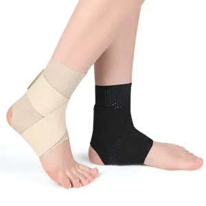 Ultra thin Breathable Nylon Spandex Ankle Support Brace Compression Wrap Bandage Adjustable Hook Loop Closure Stabilizing