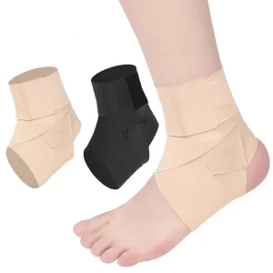 Ultra thin Nylon Ankle Support Adjustable 360 Wrap Breathable Sprain Immobilization Fit Pressure Straps Hook and Loop Closure