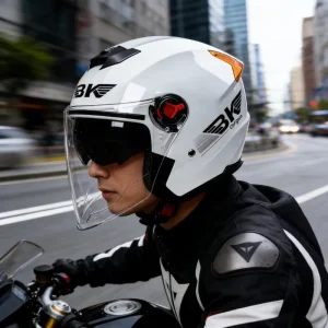 Unisex Abs Motorcycle Motorbike Helmets Half Face Helmet for Adults Men Women Motocross Motorcycles Accessories