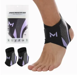 Unisex Adjustable Compression Comfortable Ankle Brace with Nylon Spandex for Support Prevent Injury