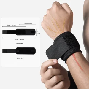 Unisex Adjustable Sport Wrist Brace and Stabilizer for Pain Protection
