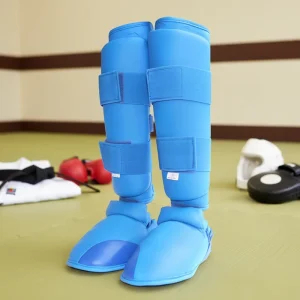 Unisex Karate Shin Guard Durable Comfortable Foam Silk Custom Logo Print Customizable Instep Shin Guard Equipment