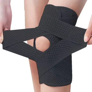 Unisex Meniscus Joint Ligament Knee Protector Adjustable Knee Pads Velcro Breathable Knee Brace for Cycling Running
