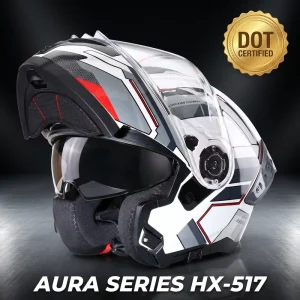 Unisex Modular Flip Up Motorcycle Helmet Waterproof DOT Certification ABS Dual PC Visor Cascos Para Moto Casque Moto