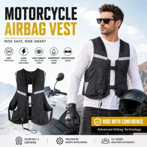 Unisex Motorcycle Airbag Vest Reflective Racing System Motocross Protective Gear Black Sportswear for Cycling OEM Team
