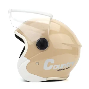Unisex Retro Motorcycle Safety Helmet with High-definition Transparent Long Lens Customized Color ABS Material for Cycling