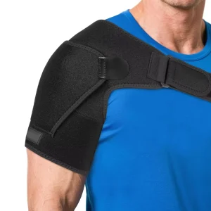 Unisex Soft Breathable Eco-Friendly Neoprene Shoulder Support Brace Adjustable Strap Protective Exercise Guard All Seasons Size