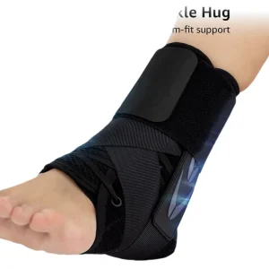 Unisex Sports Ankle Brace for Basketball Fitness with Protective Compression Support Polyester Fiber Material