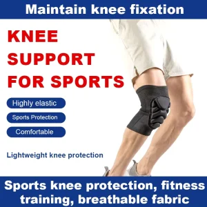 Unisex Sports Safety Adjustable Ultra Soft Breathable Polyester EVA Knee Pads Knee Cap Protection Suitable for Gym Running