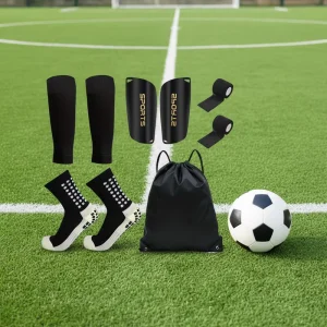 Unisex Sports Training Shin Guard Football Grip Socks and Soccer Sleeves for Children Adults Teens