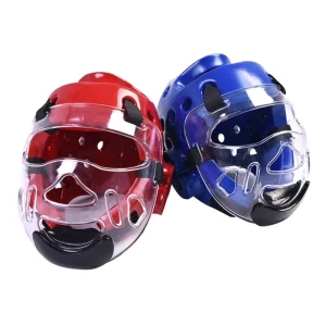 Unisex Taekwondo Karate Mask Head Guard With Detachable Face Shield And Helmet Transparent Protective Gear From China