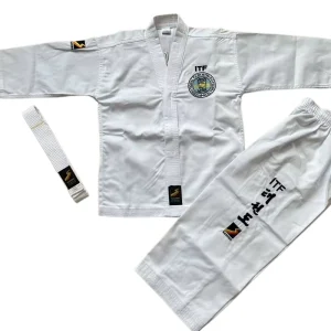 Unisex Taekwondo Training Uniform Ribbed Material Customizable Durable Breathable Eco Friendly Martial Arts Wear