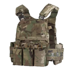 V5 PC Quick Release Tactical Vest with Multi Functional MOLLE Back Zipper System Camouflage