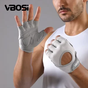 VBOSi 2204 Neoprene Soft Half Finger Gym Gloves Silicone Strips Waterproof Workout Gloves for Unisex Weight Lifting Training