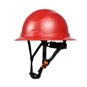 WEJUMP ANSI Z89.1 Type 1 Class C Construction Hard Hats Full Brim Vented Carbon Fiber Coating Safety Helmets for Workers