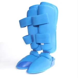 WKF Approved Custom Logo PU Martial Arts Karate Shin Guards OEM Protective Gear