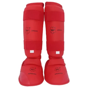 WKF Certified Karate Protective Gear Set Including Shin Instep Guards and Karate Sparring Gloves Available in Full Sizes