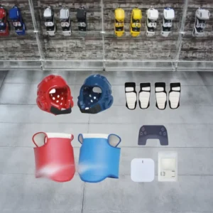 WT Certified Taekwondo Electronic Gear Waychamp Smart Scoring System Hogu Equipment Head Guard Body Protector Foot Sensors