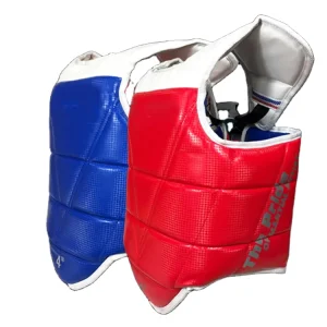 WTF Custom OEM Maya Blue and Red 1-5# Diamond PU and Sponge High Quality Taekwondo Gear Chest Protector