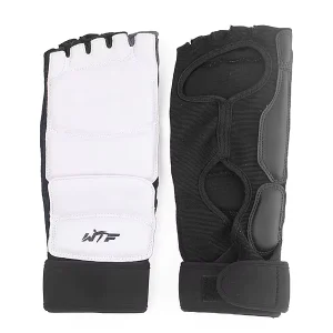 WTF White Durable PU Martial Arts Training Guard Protector Body Protection Equipment Taekwondo Foot Gear