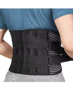 Waist Support Belt With 6 Support Bar Adjustable Lumbar Lower Back Brace Pain Relief
